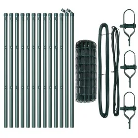 Cerca Euro de Set de 2 Verde Metal 25 x 0.8 m