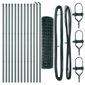 Valla Euro Conjunto de 2 Verde Acero Galvanizado