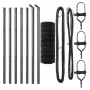 Cerca Euro de con 13 Postes 0.4x50 m de Acero Galvanizado Gris | Foro24.es | Tu tienda online para hogar, jardín y más Foro24.es