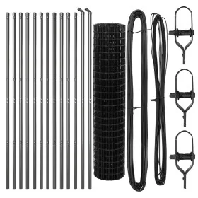 Cerca Euro Set de 2 Gris Acero 25 x 1 m Duradero Cerca Euro by , fence panels - Ref: Foro24-3350447, Price: 165,66 €, Discoun...