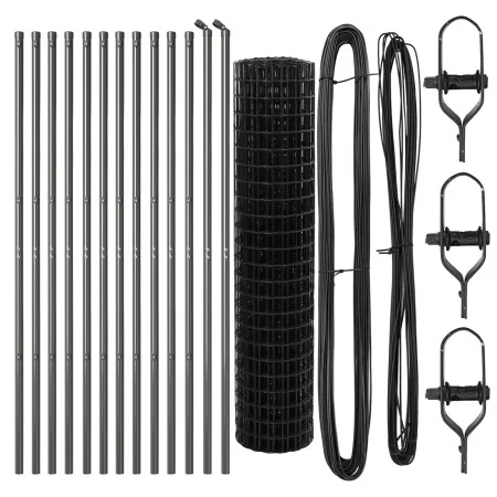 Cerca Euro Set de 2 Gris Acero 25 x 1 m Duradero Cerca Euro von , Zaunpaneele - Ref: Foro24-3350447, Preis: 165,66 €, Rabatt:...