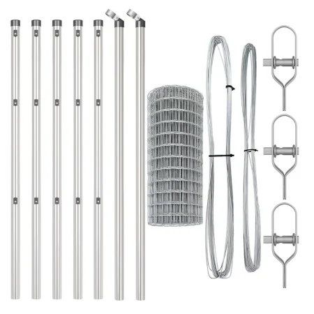Cerca Euro de con 7 postes 0.6x10 m de acero galvanizado | Foro24.es | Tu tienda online para hogar, jardín y más Foro24.es