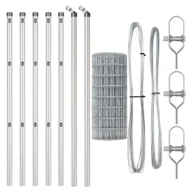 Euro Fence con 7 postes 0.4x10 m de acero