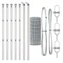Cerca Europea con 7 postes 0.8x10 m Acero galvanizado | Foro24.es | Tu tienda online para hogar, jardín y más Foro24.es