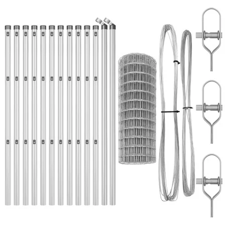 Valla Euro con 13 postes 0.6x25 m Acero galvanizado | Foro24.es | Tu tienda online para hogar, jardín y más Foro24.es