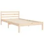 Bed frame with solid wood headboard 90x200 cm by vidaXL, Beds and slatted bases - Ref: Foro24-3194556, Price: 92,25 €, Discou...