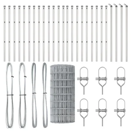 Cerca Europea de con 13 Postes 0.6x50 m Acero Galvanizado | Foro24.es | Tu tienda online para hogar, jardín y más Foro24.es
