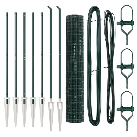 Cerca Euro de con 7 Poste de Espiga 1.5x10 m de Acero Galvanizado Verde | Foro24.es | Tu tienda online para hogar, jardín y más Foro24.es