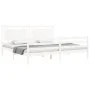 White solid wood bed frame with headboard 200x200 cm by vidaXL, Beds and slatted bases - Ref: Foro24-3194072, Price: 179,43 €...