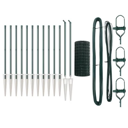 Cerca Euro de con 13 postes de espiga 0.6x25 m Acero Galvanizado Verde | Foro24.es | Tu tienda online para hogar, jardín y más Foro24.es