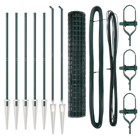Euro Fence con 7 Postes de Punta 1.6x10 m de Acero Galvanizado Verde | Foro24.es | Tu tienda online para hogar, jardín y más Foro24.es