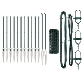 Cerca Euro de Juego de 2 Verde Metal 25 x 0.8 m