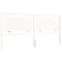 White solid wood bed frame with headboard 200x200 cm by vidaXL, Beds and slatted bases - Ref: Foro24-3194072, Price: 179,43 €...