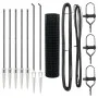 Valla Euro con 7 postes de pica 1.4x10 m de acero galvanizado gris | Foro24.es | Tu tienda online para hogar, jardín y más Foro24.es