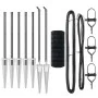 Euro Fence con 7 postes tipo clavo 0.6x10 m Acero galvanizado gris | Foro24.es | Tu tienda online para hogar, jardín y más Foro24.es
