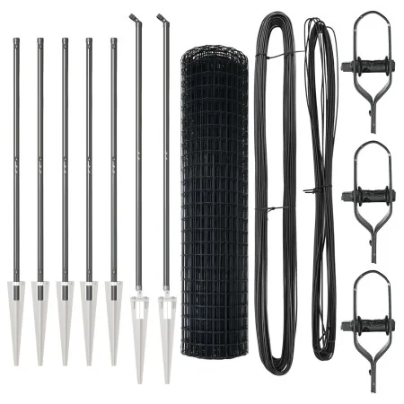 Euro Fence con 7 Postes de Pica 1.2x10 m Acero Galvanizado Gris | Foro24.es | Tu tienda online para hogar, jardín y más Foro24.es