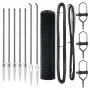 Euro Fence con 7 Postes de Pica 1.2x10 m Acero Galvanizado Gris | Foro24.es | Tu tienda online para hogar, jardín y más Foro24.es