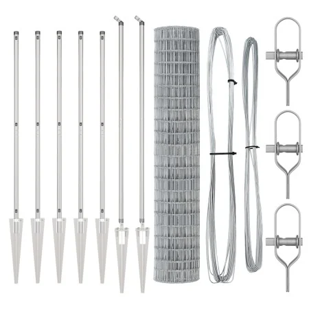 Cerca Euro de con 7 postes de espiga 1.6x10 m de acero galvanizado | Foro24.es | Tu tienda online para hogar, jardín y más Foro24.es