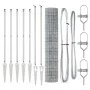 Cerca Euro de con 7 postes de espiga 1.6x10 m de acero galvanizado | Foro24.es | Tu tienda online para hogar, jardín y más Foro24.es