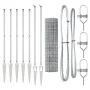 Cerca Euro de con 7 Postes de Punta 1.4x10 m de Acero Galvanizado | Foro24.es | Tu tienda online para hogar, jardín y más Foro24.es