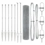 Cerca Euro de con 7 Postes de Pica 1.6x10 m Acero Galvanizado | Foro24.es | Tu tienda online para hogar, jardín y más Foro24.es