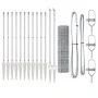 Cerca Euro con 13 postes de pica 1.2x25 m Acero Galvanizado | Foro24.es | Tu tienda online para hogar, jardín y más Foro24.es