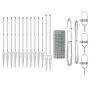 Cerca Euro con 7 postes de púas 1x10 m Acero Galvanizado by , fence panels - Ref: Foro24-3350789, Price: 157,72 €, Discount: ...