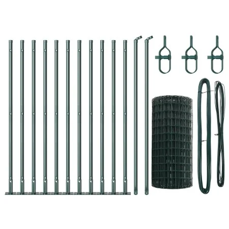 Cerca Euro de con 13 postes flangados de 0.4x25 m de acero galvanizado | Foro24.es | Tu tienda online para hogar, jardín y más Foro24.es