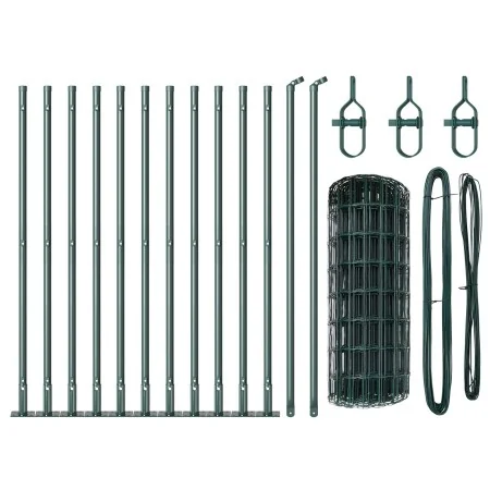 Cerca Euro de con 13 postes con brida 0.4x25 m de acero galvanizado | Foro24.es | Tu tienda online para hogar, jardín y más Foro24.es