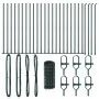 Cerca Europea con 13 Postes con Brida 0.4x50 m Acero Galvanizado | Foro24.es | Tu tienda online para hogar, jardín y más Foro24.es