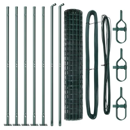 Cerca Euro Juego de 2 Verde Metal 10 x 1.5 metros Duradera | Foro24.es | Tu tienda online para hogar, jardín y más Foro24.es