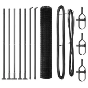 Cerca Euro de con 7 postes con brida 1.4x10 m de