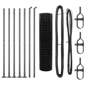Cerca Euro de Set de 2 Gris Metal 10 m de largo Durable by , fence panels - Ref: Foro24-3350925, Price: 83,96 €, Discount: -5%%