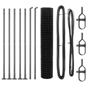 Valla Euro con 7 Postes Flangados 1.4x10 m Acero