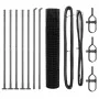 Valla Euro con 7 Postes Flangados 1.4x10 m Acero Galvanizado | Foro24.es | Tu tienda online para hogar, jardín y más Foro24.es