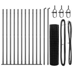 Cerca Euro Set de 2 Gris Base de concreto, Posts