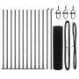 Cerca Euro Set de 2 Gris Base de concreto, Posts de metal by , fence panels - Ref: Foro24-3350954, Price: 173,78 €, Discount:...