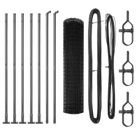 Cerca Euro con 7 Postes Flangados 1.2x10 m Acero Galvanizado by , fence panels - Ref: Foro24-3350970, Price: 131,97 €, Discou...