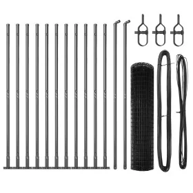 Cerca Euro Set de 2 Gris Metal 25 x 1 m Cerca Euro