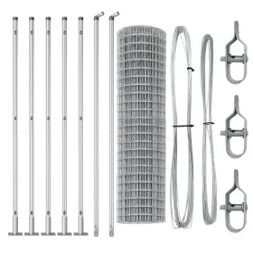 Valla Euro con 7 Postes Flangados 1x10 m Acero