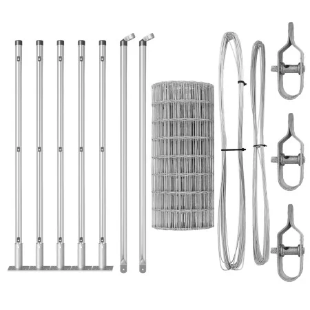 Cerca Euro de con 7 postes flangiados 0.6x10 m de acero galvanizado | Foro24.es | Tu tienda online para hogar, jardín y más Foro24.es