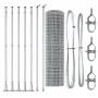 Valla Euro con 7 postes flangeados 1.2x10 m de acero galvanizado | Foro24.es | Tu tienda online para hogar, jardín y más Foro24.es