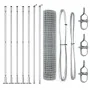 Valla Euro con 7 Postes Flangeados 1.6x10 m Acero Galvanizado | Foro24.es | Tu tienda online para hogar, jardín y más Foro24.es