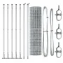 Valla Euro con 7 Poste Flanged 1.2x10 m Acero Galvanizado | Foro24.es | Tu tienda online para hogar, jardín y más Foro24.es