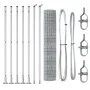 Valla Euro con 7 postes flangados 1.6x10 m de acero galvanizado | Foro24.es | Tu tienda online para hogar, jardín y más Foro24.es