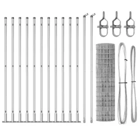 Euro Fence con 13 postes flangiados 1x25 m acero
