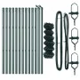 Cerca de eslabones de cadena con 13 postes 0.4x25 m de acero galvanizado verde | Foro24.es | Tu tienda online para hogar, jardín y más Foro24.es