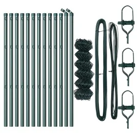 Cerca de Cadena Set de 2 Verde Metal 0.8 x 25 m