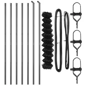 Cerca de eslabones de cadena con 7 postes 1.4x10
