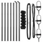 Cerca de Eslabones de Cadena con 7 postes 0.8x10 m Acero Galvanizado Gris | Foro24.es | Tu tienda online para hogar, jardín y más Foro24.es